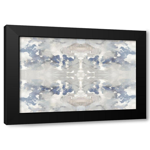 Harmony Blue II Black Modern Wood Framed Art Print with Double Matting by Blake, Madeline