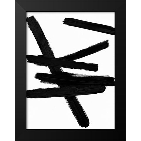 Crossroads Black and White II Black Modern Wood Framed Art Print by Roberts, Ellie