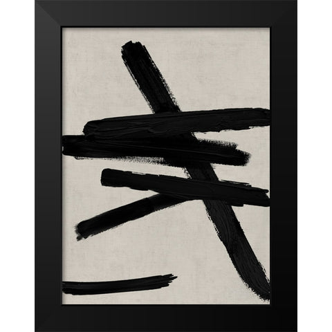 Crossroads I Black Modern Wood Framed Art Print by Roberts, Ellie