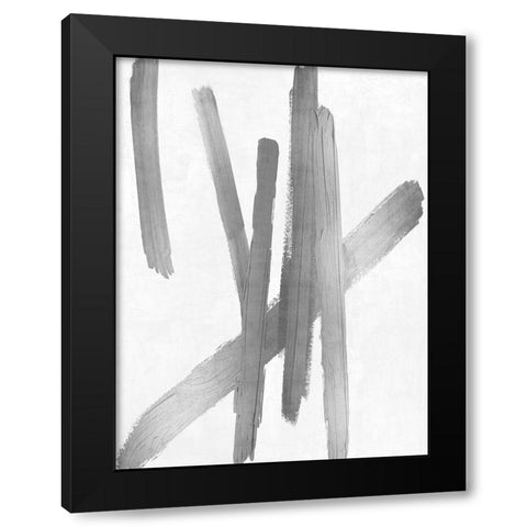 Crossroads Silver IV Black Modern Wood Framed Art Print by Roberts, Ellie