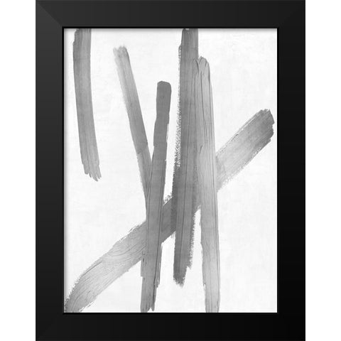 Crossroads Silver IV Black Modern Wood Framed Art Print by Roberts, Ellie