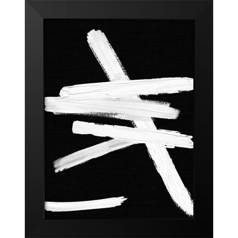 Crossroads White and Black II Black Modern Wood Framed Art Print by Roberts, Ellie