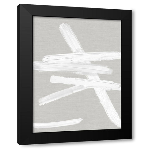Crossroads White on Gray II Black Modern Wood Framed Art Print with Double Matting by Roberts, Ellie