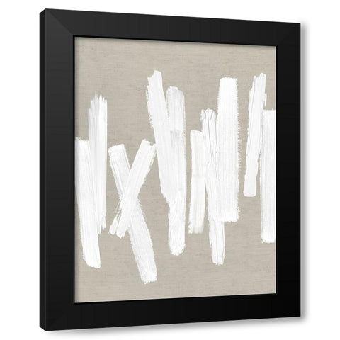Strokes II Black Modern Wood Framed Art Print with Double Matting by Roberts, Ellie