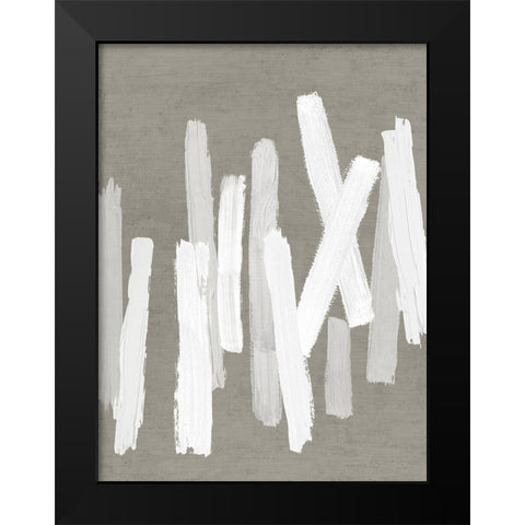 Strokes Neutral I Black Modern Wood Framed Art Print by Roberts, Ellie