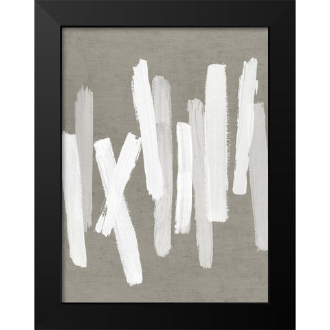 Strokes Neutral II Black Modern Wood Framed Art Print by Roberts, Ellie