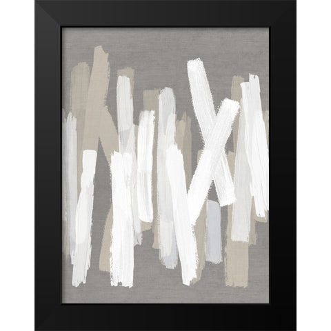 Strokes Neutral III Black Modern Wood Framed Art Print by Roberts, Ellie