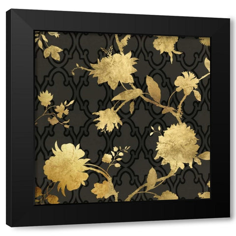 Golden Silhouette III Black Modern Wood Framed Art Print with Double Matting by Lange, Erin