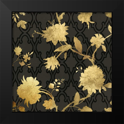 Golden Silhouette III Black Modern Wood Framed Art Print by Lange, Erin