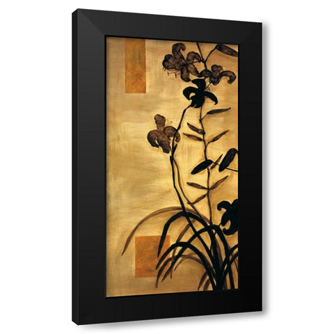 Lily Silhouette II Black Modern Wood Framed Art Print with Double Matting by Lange, Erin