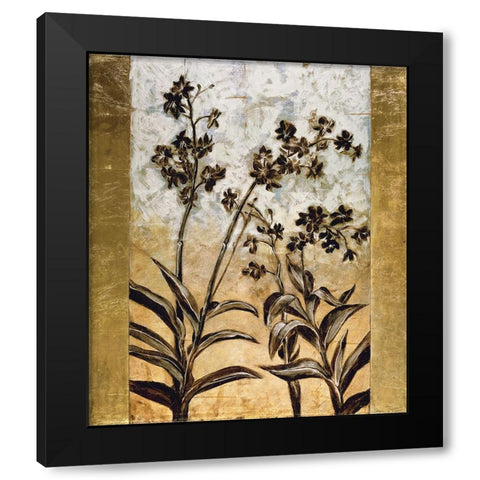 Orchid Silhouette Black Modern Wood Framed Art Print by Lange, Erin