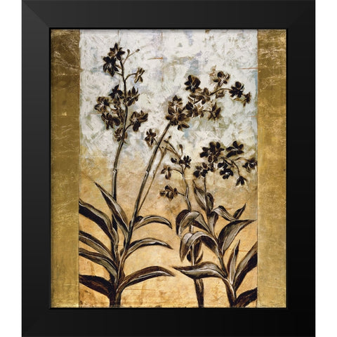 Orchid Silhouette Black Modern Wood Framed Art Print by Lange, Erin