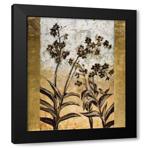 Orchid Silhouette Black Modern Wood Framed Art Print by Lange, Erin