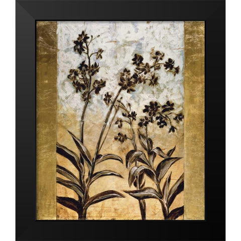 Orchid Silhouette Black Modern Wood Framed Art Print by Lange, Erin
