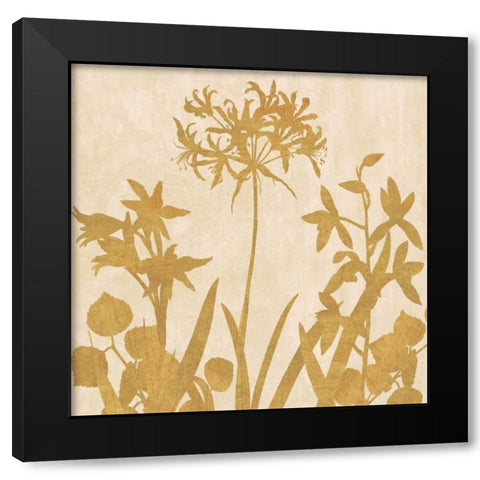 Golden Reflections I Black Modern Wood Framed Art Print with Double Matting by Lange, Erin