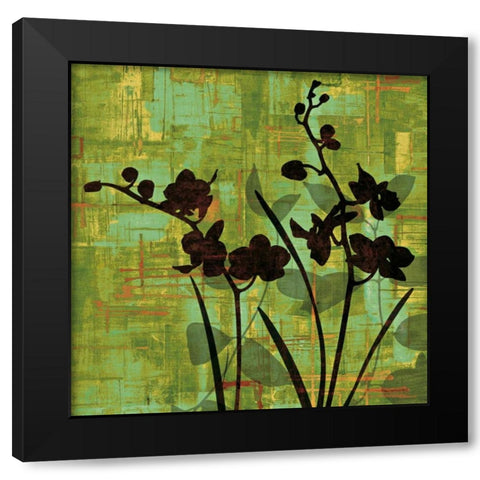 Silhouette on Green Black Modern Wood Framed Art Print by Lange, Erin