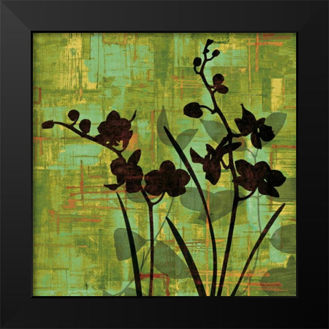Silhouette on Green Black Modern Wood Framed Art Print by Lange, Erin