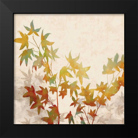 Turning Leaves I Black Modern Wood Framed Art Print by Lange, Erin