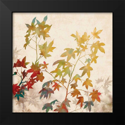 Turning Leaves II Black Modern Wood Framed Art Print by Lange, Erin