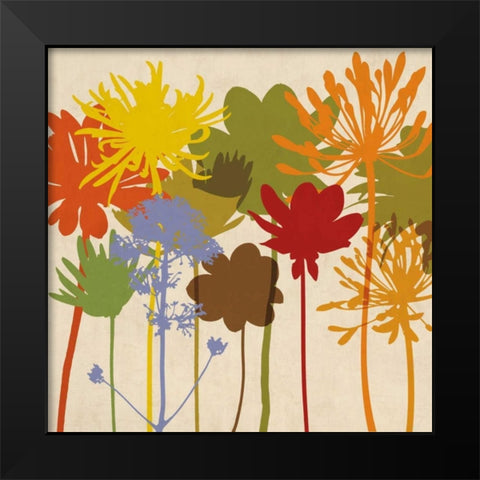 Colorful Bloom I Black Modern Wood Framed Art Print by Lange, Erin