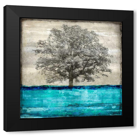 Majestic - Aqua Black Modern Wood Framed Art Print by Turner, Eric