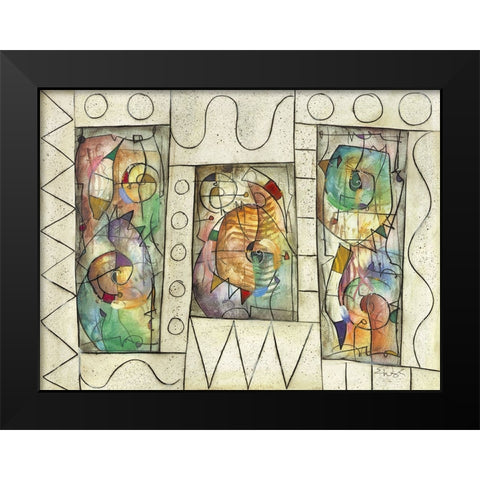 Oasis Black Modern Wood Framed Art Print by Waugh, Eric