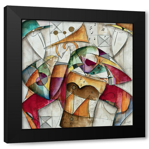 Jam Session I Black Modern Wood Framed Art Print with Double Matting by Waugh, Eric