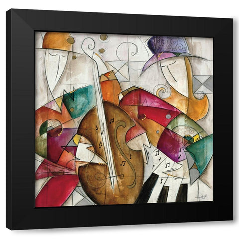 Jam Session II Black Modern Wood Framed Art Print with Double Matting by Waugh, Eric