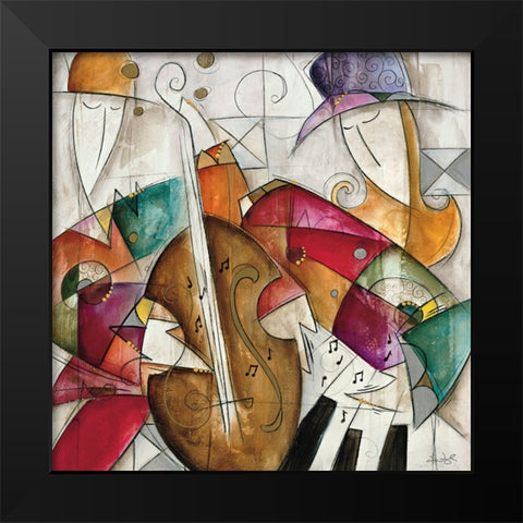 Jam Session II Black Modern Wood Framed Art Print by Waugh, Eric
