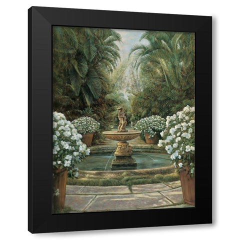 In the Garden Black Modern Wood Framed Art Print by Wright, Elizabeth