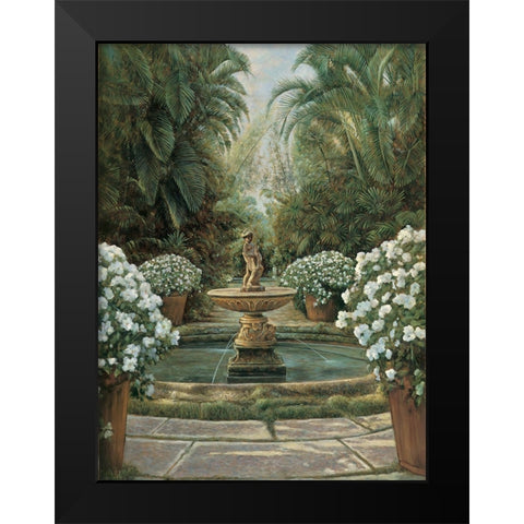 In the Garden Black Modern Wood Framed Art Print by Wright, Elizabeth