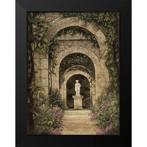 The Villa Garden Black Modern Wood Framed Art Print by Wright, Elizabeth