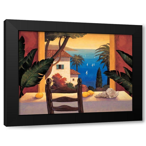 Ocean Breeze I Black Modern Wood Framed Art Print by Wright, Elizabeth