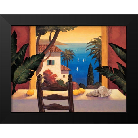 Ocean Breeze I Black Modern Wood Framed Art Print by Wright, Elizabeth