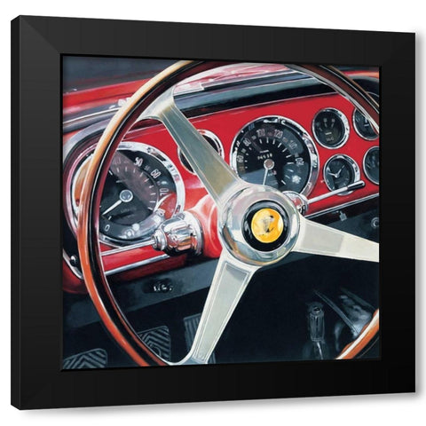 Rosso Corsa Black Modern Wood Framed Art Print by Brook, Francis