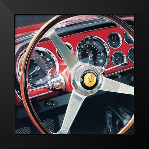 Rosso Corsa Black Modern Wood Framed Art Print by Brook, Francis