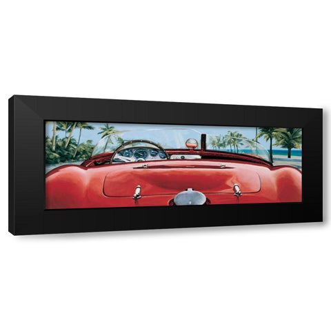 Granturismo Black Modern Wood Framed Art Print with Double Matting by Brook, Francis