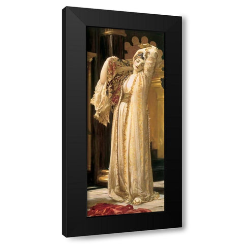 The Light of the Harem Black Modern Wood Framed Art Print with Double Matting by Leighton, Frederic