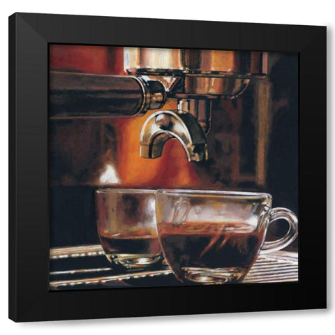 Espresso Italiano Black Modern Wood Framed Art Print by Landi, Federico
