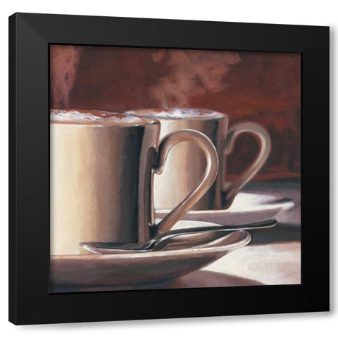 Due Cappuccini Black Modern Wood Framed Art Print by Landi, Federico