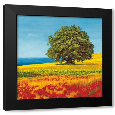 Albero sul mare I Black Modern Wood Framed Art Print by Arnolfi, Giorgio