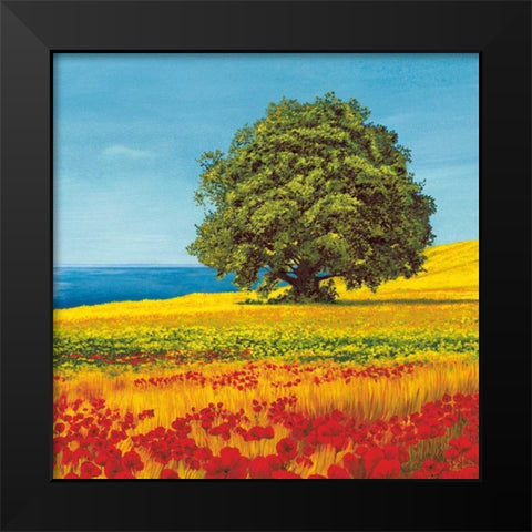 Albero sul mare I Black Modern Wood Framed Art Print by Arnolfi, Giorgio