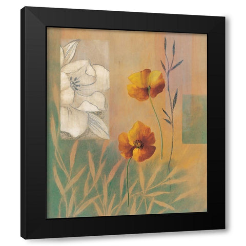 Fleurs et couleurs I Black Modern Wood Framed Art Print with Double Matting by Boulez, Genevieve