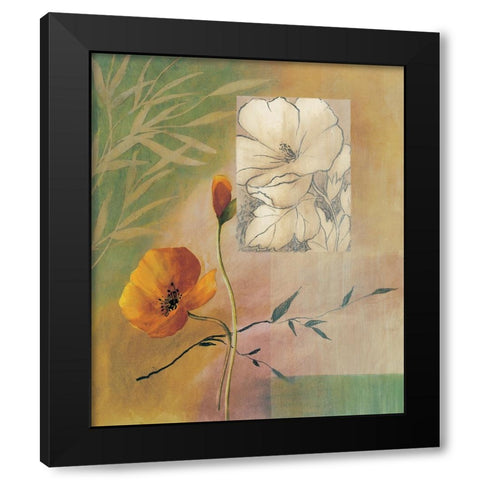 Fleurs et couleurs II Black Modern Wood Framed Art Print with Double Matting by Boulez, Genevieve