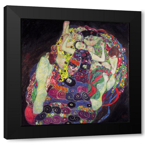 The Virgin Black Modern Wood Framed Art Print with Double Matting by Klimt, Gustav