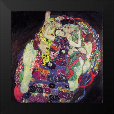The Virgin Black Modern Wood Framed Art Print by Klimt, Gustav