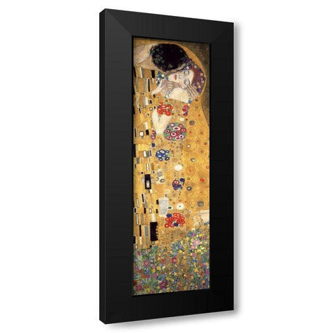 The Kiss Black Modern Wood Framed Art Print with Double Matting by Klimt, Gustav