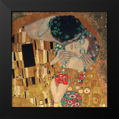 Il bacio Black Modern Wood Framed Art Print by Klimt, Gustav