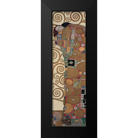 Fulfillment Black Modern Wood Framed Art Print by Klimt, Gustav