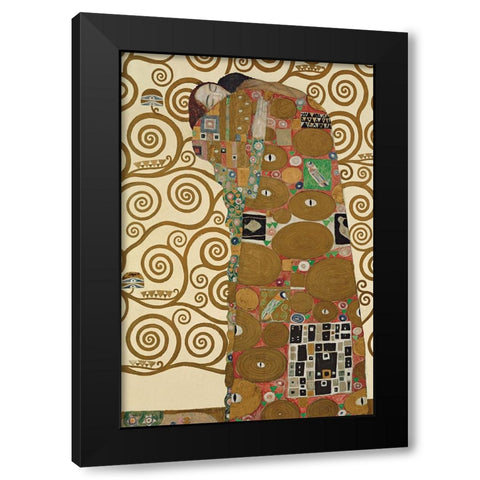 Die Erfllung Black Modern Wood Framed Art Print by Klimt, Gustav